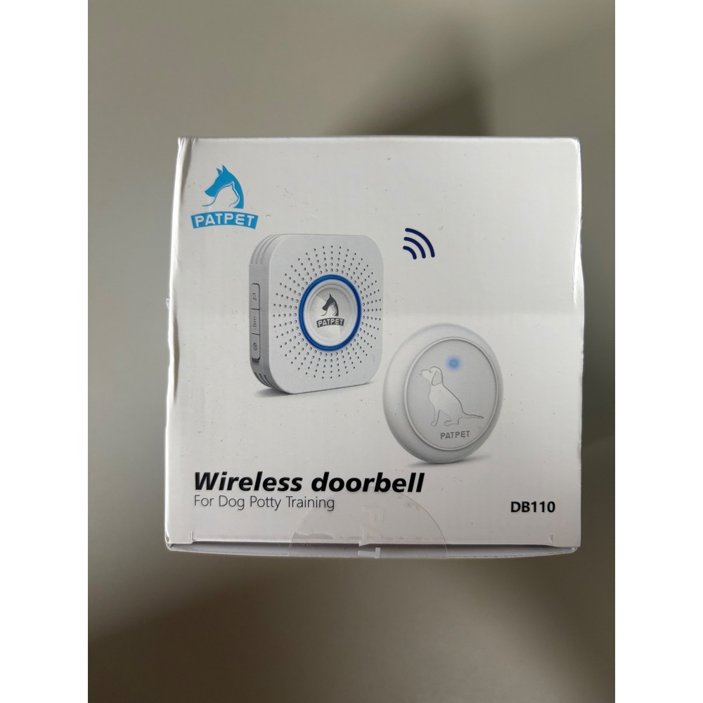 Patpet DB110 Wireless Doorbell for Dog Potty Training Waterproof IP65‎ White NEW